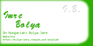 imre bolya business card